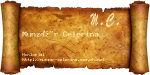 Munzár Celerina névjegykártya